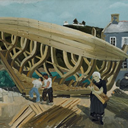 Christopher Wood (1901 –1930), Building the Boat, Tréboul, 1930 © Kettle’s Yard